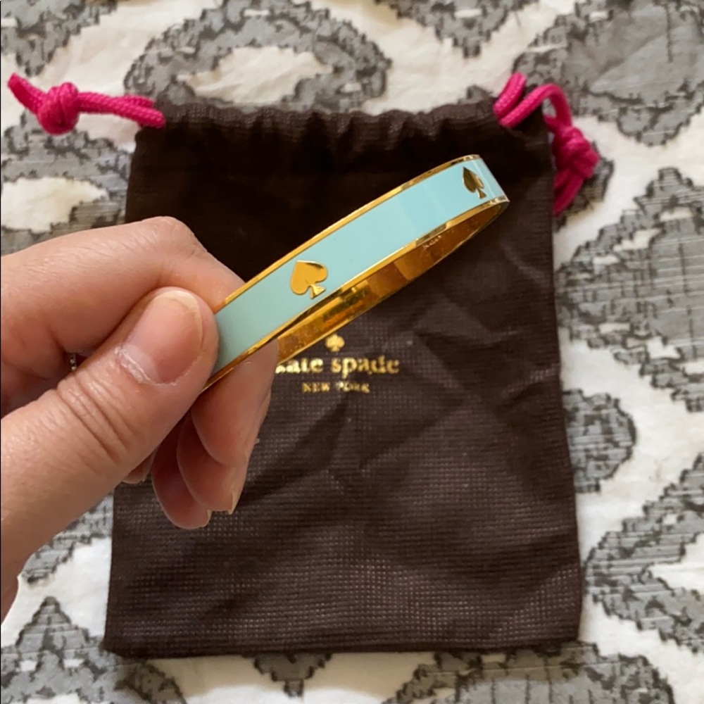 Kate Spade Blue Green Spade enamel Bracelet bangle